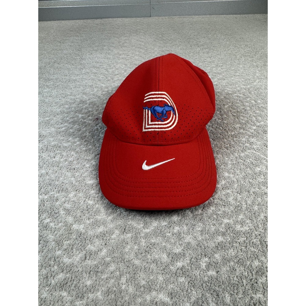 Mustangs D Logo Hat Cap Strap Back Mens One Size Red Nike Dri Fit Legacy91